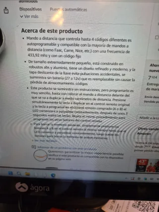 Mando a distancia con llavero