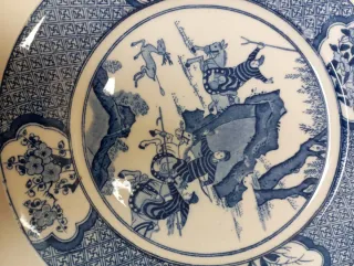 Plato de colección China azul y blanco