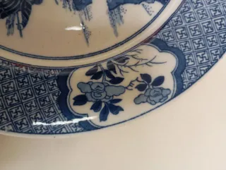 Plato de colección China azul y blanco