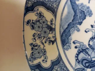 Plato de colección China azul y blanco