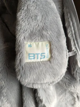 Abrigo juvenil gris con forro polar talla 16