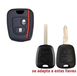 Funda silicona para llave coche 2 botones Peugeot