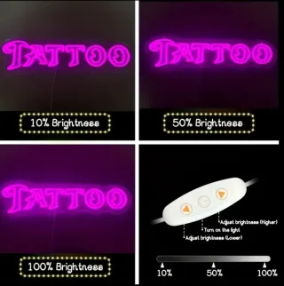 Lampada Neon Led "TATTOO" stilizzata