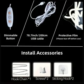 Lampada Neon Led "TATTOO" stilizzata