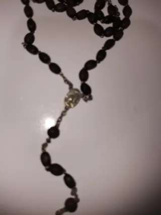 Rosario Italiano Marrón y Plateado