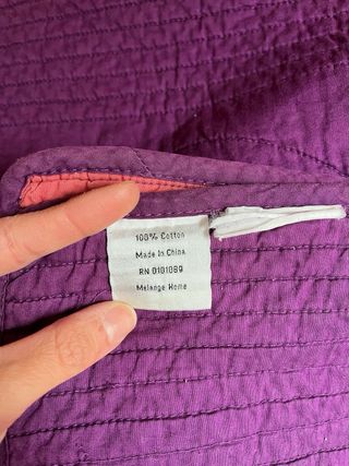 Colcha 100% Algodón Rosa y Morada