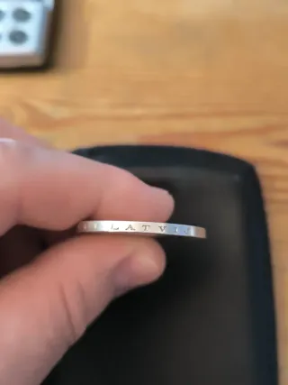 Moneda Plata 5 Lati Letonia 1932