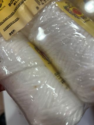 Lote 6 Bobinas Rafia Mediana Blanca