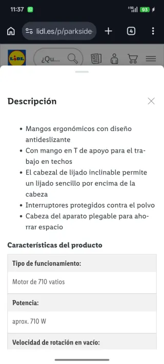 Lijadora Jirafa PARKSIDE Paredes Techos