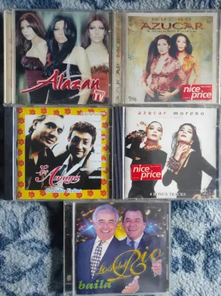 Lote 5 CDs Flamenco: Alazan, Azucar Moreno, Los Am