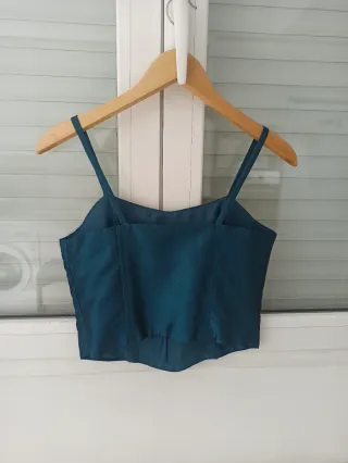 Conjunto Falda/Top Azul Turquesa y Mercedes Tacon