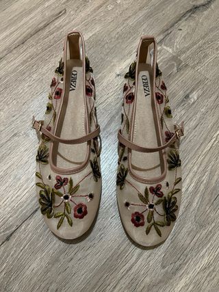 Bailarinas Cereza bordadas