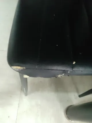 Mesa comedor negra con 6 sillas