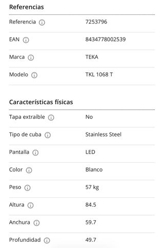 Lavadora TEKA TKL 1068T EU