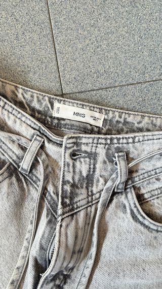 Pantalón Mango Gris Ancho