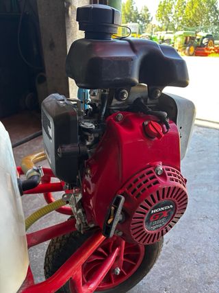 Carro motobomba con pistola herbicida.  100 lts.