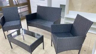 Conjunto de terraza de 4 piezas