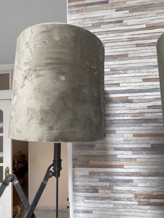 Pareja lámparas pie industriales brazo tijera