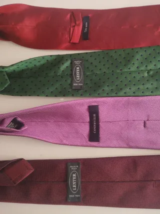 Lote 4 Corbatas Seda