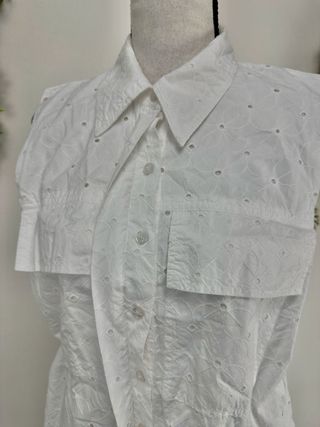 Tutina Zara pizzo sangallo bianca S