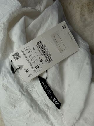 Tutina Zara pizzo sangallo bianca S