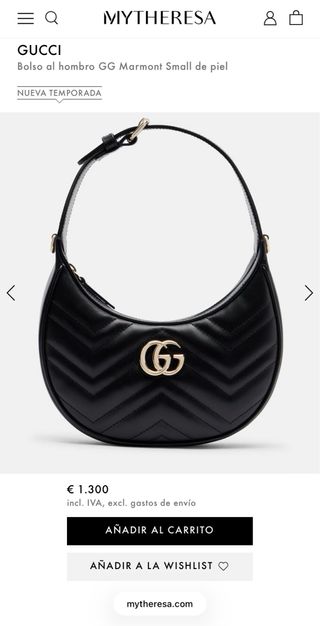 Borsa Gucci Marmont Half Moon NUOVA