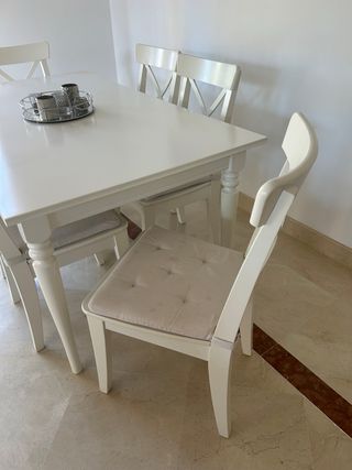 Silla comedor IKEA ROSENTORP blanca