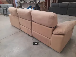 Sofá Chaiselongue Eléctrico Relax Beige
