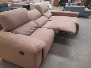 Sofá Chaiselongue Eléctrico Relax Beige