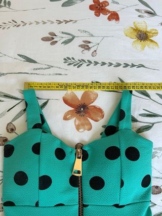 Vestito estivo verde acqua pois neri