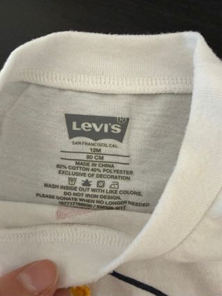 Lote 2 Camisetas Levis 12m