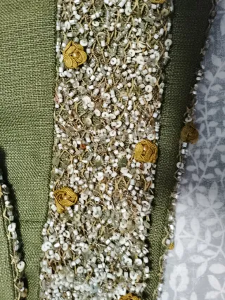 Chaqueta fiesta verde con pedrería