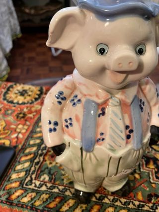 Maialino salvadanaio in ceramica