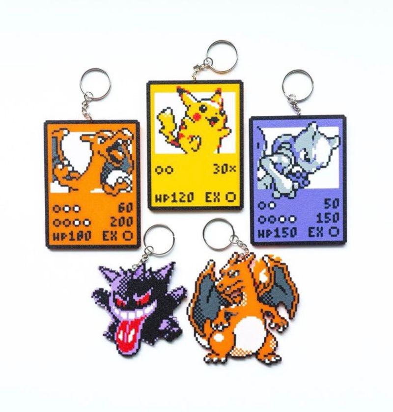 Llaveros Pixel Art Pokémon Retro