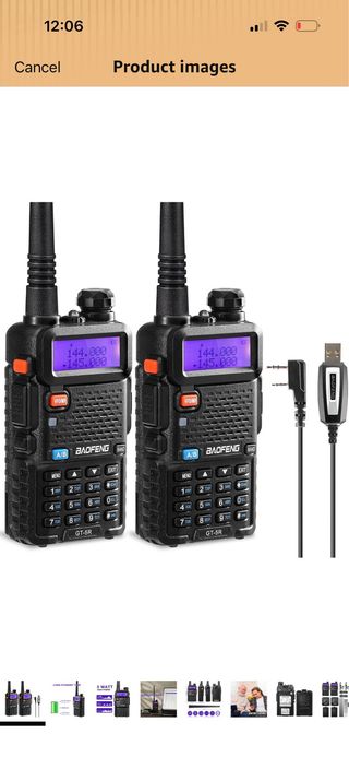 BAOFENG GT-5R Walkie Talkie, Dual Band Radio for 1