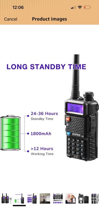 BAOFENG GT-5R Walkie Talkie, Dual Band Radio for 1