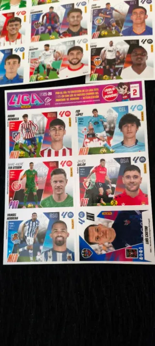 Laminas Actualización Liga Este 25-26 Panini 1-2-3