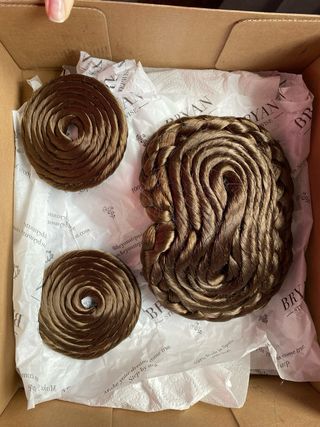 Moños Fallera Rubio Oscuro/Castaño Claro Sintetico