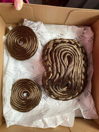 Moños Fallera Rubio Oscuro/Castaño Claro Sintetico