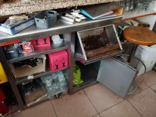 Mueble cafetero acero inoxidable