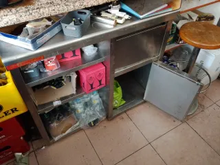 Mueble cafetero acero inoxidable