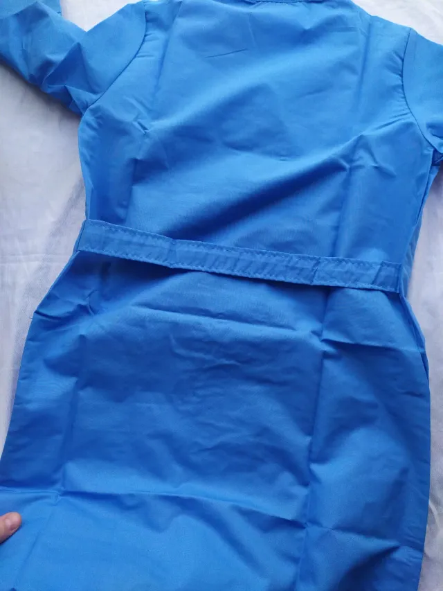 (2)BATA DE LIMPIEZA AZUL