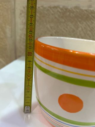 Lote 2 macetas cerámica multicolor