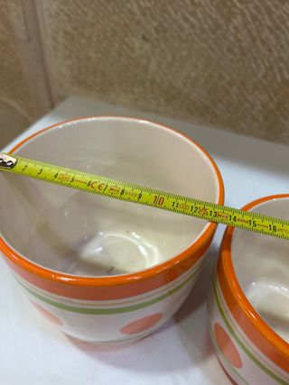 Lote 2 macetas cerámica multicolor