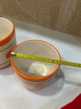 Lote 2 macetas cerámica multicolor