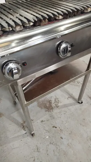 Barbacoa gas piedra volcánica grande