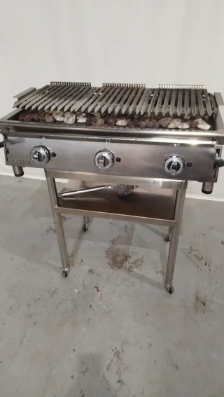 Barbacoa gas piedra volcánica grande