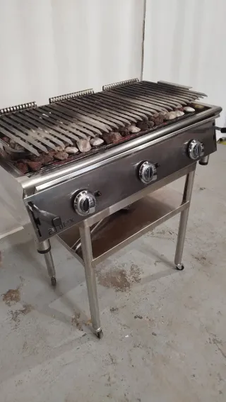 Barbacoa gas piedra volcánica grande