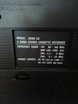 Radio Cassette CONTEC M8080 Plata
