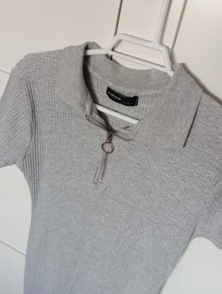 Vestido punto gris Inside talla M